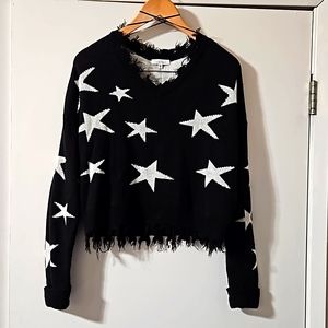 Star crop sweater